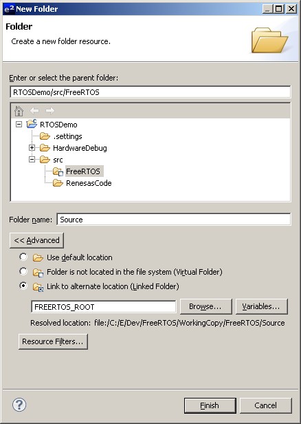 Using a relative path to add files into an Eclipse project